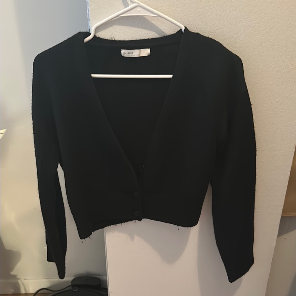 Black Button-Up Cardigan